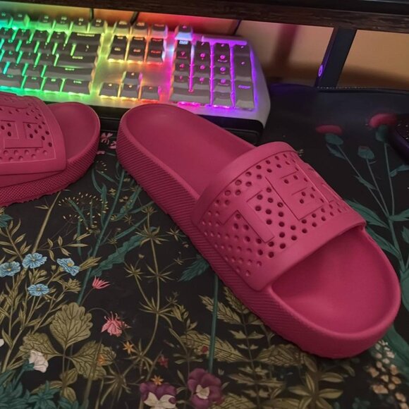 Hunter Women's Original Lightweight Moulded Slide Sandals, Pink Size 6 NEW - Picture 7 of 10